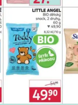 Rossmann Little angel bio dětský snack nabídka