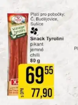 Jip Snack Tyrolini nabídka