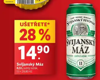 Lidl Pivo svijanský máz nabídka