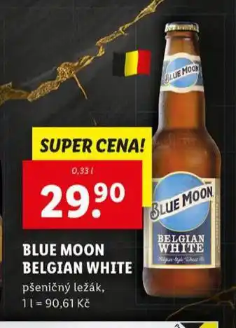 Lidl Pivo blue moon belgian white nabídka