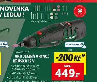 Lidl Aku jemná vrtací bruska 12 v nabídka