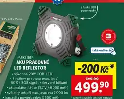 Lidl Aku pracovní led reflektor nabídka