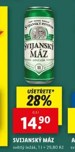 Lidl Pivo svijanský máz nabídka