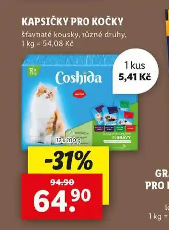 Lidl Coshida kapsičky pro kočky nabídka