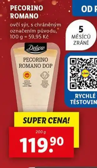 Lidl Pecorino romano nabídka