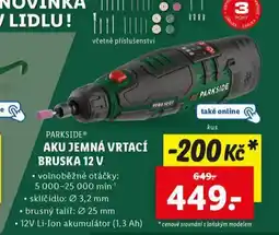 Lidl Aku jemná vrtací bruska 12 v nabídka