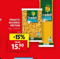 Lidl Špagety / kolínka / vřetena nabídka