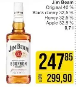 Jip JIM BEAM Original 40% Black cherry 32,5% Honey 32,5 % Apple 32,5 % nabídka