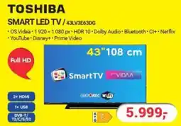 Planeo Elektro TOSHIBA SMART LED TV/43LV3E63DG nabídka