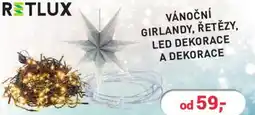 Vánoční girlandy, řetězy, led dekorace a dekorace