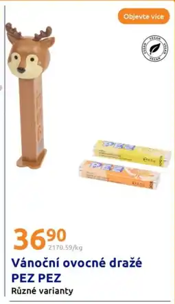 Vánoční ovocné dražé PEZ PEZ