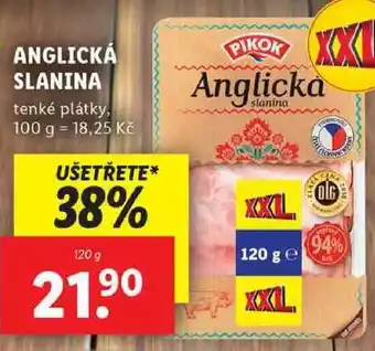 Lidl ANGLICKÁ SLANINA, 120 g nabídka