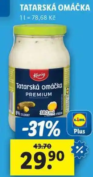 Lidl TATARSKÁ OMÁČKA, 380 ml nabídka