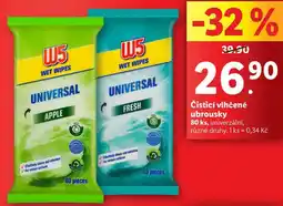 Lidl Čisticí vlhčené ubrousky, 80 ks nabídka
