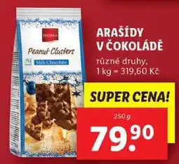 Lidl ARAŠÍDY V ČOKOLÁDĚ, 250 g nabídka