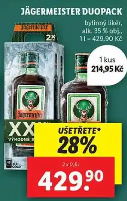 Lidl JÄGERMEISTER DUOPACK, 2x 0,5 l nabídka