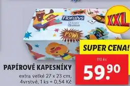 Lidl PAPÍROVÉ KAPESNÍKY, 110 ks nabídka