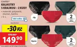 Lidl KALHOTKY S KRAJKOU - 2 KUSY nabídka