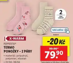 Lidl TERMO PONOŽKY - 2 PÁRY nabídka