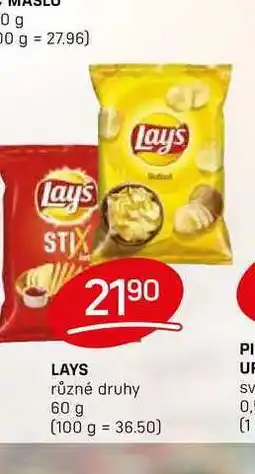 Flop LAYS různé druhy 60 g nabídka