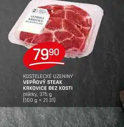Flop VEPŘOVÝ STEAK KRKOVICE BEZ KOSTI plátky, 375 g nabídka