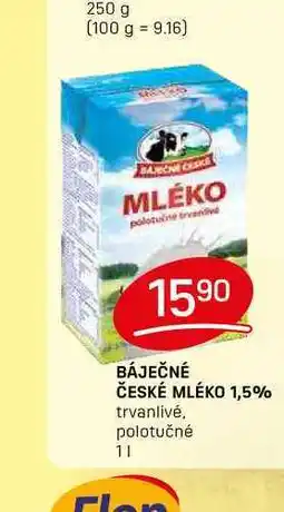 Flop BÁJEČNÉ ČESKÉ MLÉKO 1,5% trvanlivé, polotučné 1l nabídka