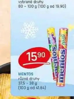 Flop MENTOS různé druhy 37.5-38 g nabídka