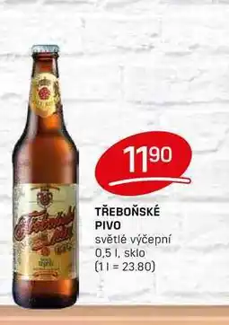 Flop TŘEBOŇSKÉ PIVO světlé výčepní 0,5l nabídka