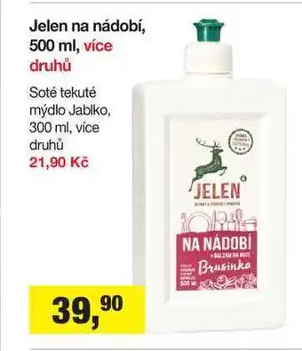 Šlak Jelen na nádobí, 500 ml, více druhů nabídka