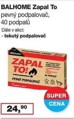 Ráj drogerie BALHOME Zapal To pevný podpalovač, 40 podpalů nabídka