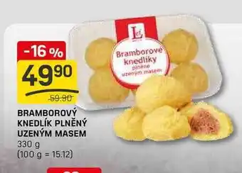 Flop BRAMBOROVÝ KNEDLÍK PLNĚNÝ UZENÝM MASEM 330 g nabídka