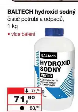 Barvy a laky drogerie BALTECH hydroxid sodný čistič potrubí a odpadů, 1 kg nabídka