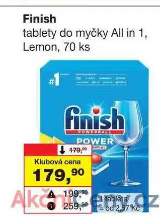 Barvy a laky drogerie Finish tablety do myčky All in 1, Lemon, 70 ks nabídka