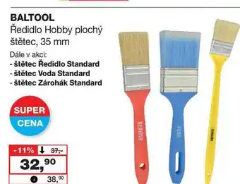 Barvy a laky drogerie BALTOOL Ředidlo Hobby plochý štětec, 35 mm nabídka