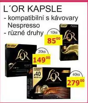 BENE Nápoje L'OR KAPSLE - kompatibilní s kávovary Nespresso - různé druhy 10ks nabídka