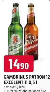 Trefa GAMBRINUS PATRON 12 0,5l nabídka