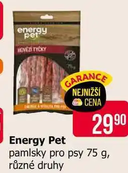 Teta Energy Pet pamlsky pro psy 75 g, různé druhy nabídka