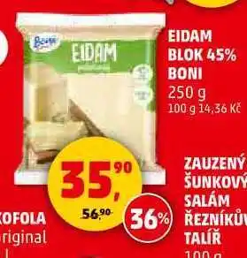 Penny Market EIDAM BLOK 45% BONI, 250 g nabídka