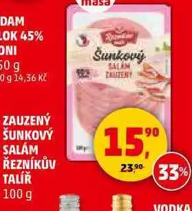 Penny Market ZAUZENÝ ŠUNKOVÝ SALÁM ŘEZNÍKŮV TALÍŘ, 100 g nabídka