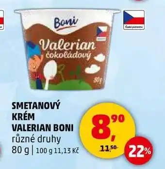 Penny Market SMETANOVÝ KRÉM VALERIAN BONI různé druhy, 80 g nabídka