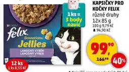 Penny Market KAPSIČKY PRO KOČKY FELIX různé druhy, 12x 85 g nabídka
