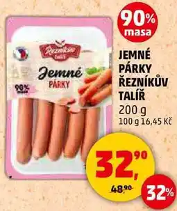 Penny Market JEMNÉ PÁRKY ŘEZNÍKŮV TALÍŘ, 200 g nabídka
