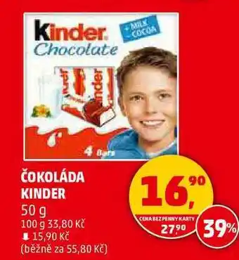 Penny Market ČOKOLÁDA KINDER, 50 g nabídka