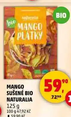 Penny Market MANGO SUŠENÉ BIO NATURALIA, 125 g nabídka