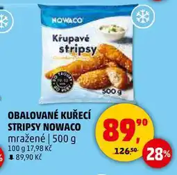 Penny Market NOWACO OBALOVANÉ KUŘECÍ STRIPSY mražené, 500 g nabídka