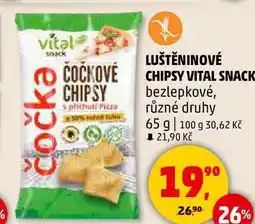 Penny Market LUŠTĚNINOVÉ CHIPSY VITAL SNACIO bezlepkové, 65 g nabídka