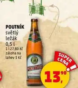 Penny Market POUTNÍK světlý ležák, 0,5 l nabídka