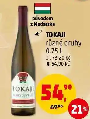 Penny Market TOKAJI různé druhy, 0,75 l nabídka