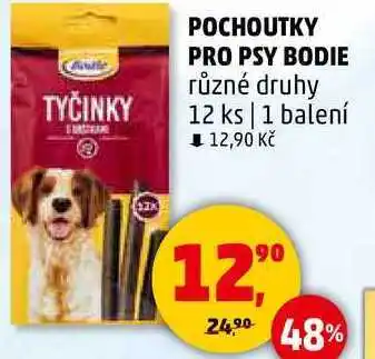 Penny Market POCHOUTKY PRO PSY BODIE různé druhy, 12 ks nabídka