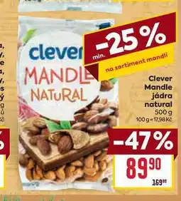 Billa Clever Mandle jádra natural 500 g nabídka